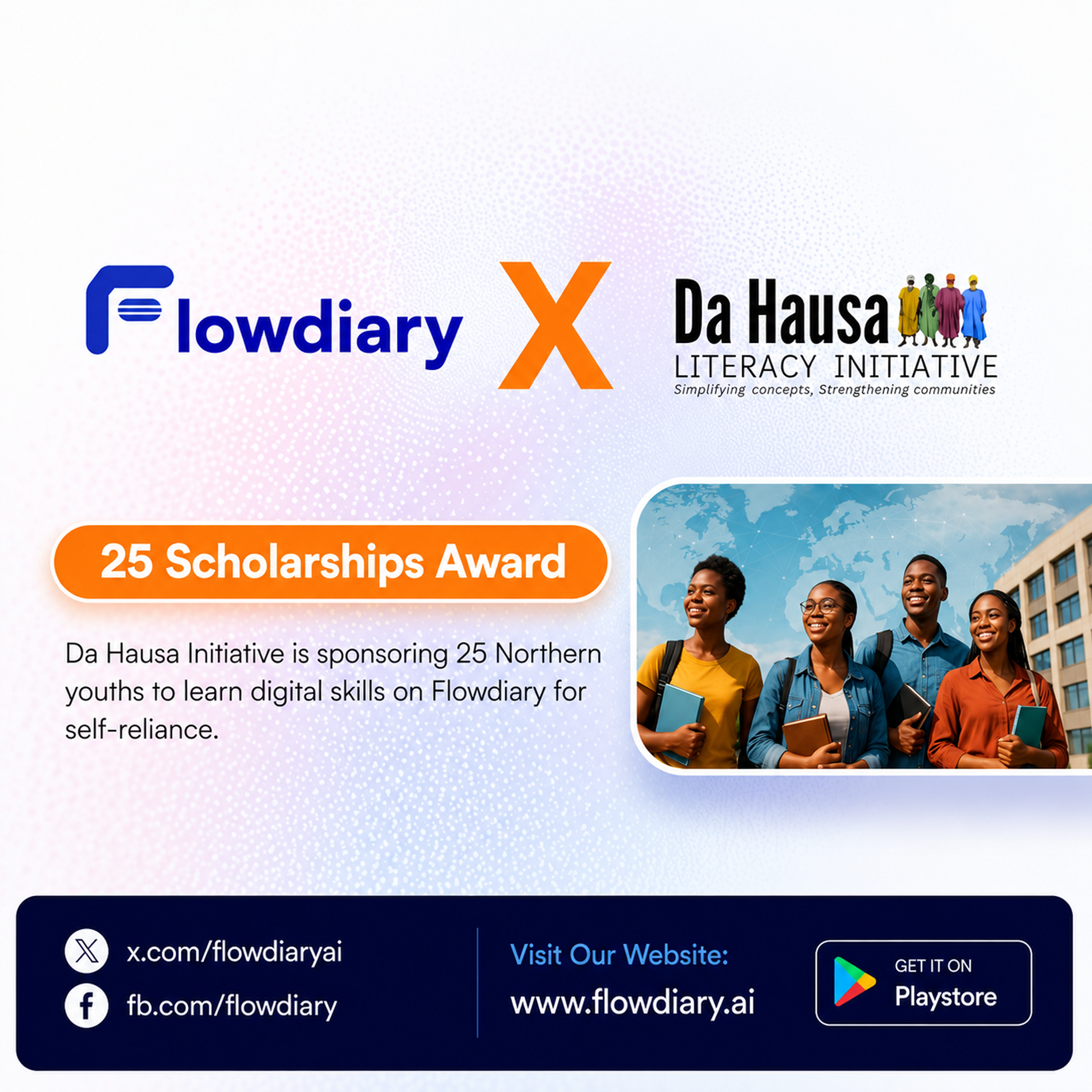 DaHausa Initiative (DHI) Partners with Flowdiary to Award 25 Scholarships in Northern Nigeria